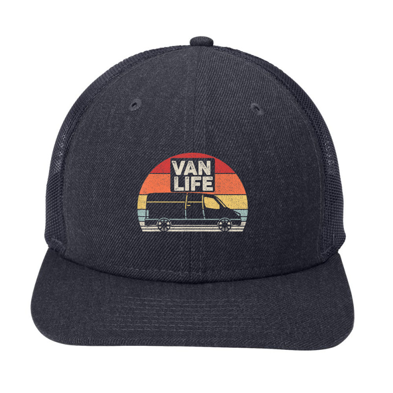 Vintage Retro Vanlife Camper Van Life Snapback Trucker Cap by atereabag | Artistshot