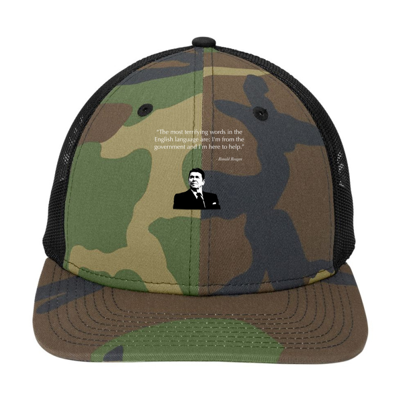 Ronald Reagan Government Quote Snapback Trucker Cap by cm-arts | Artistshot