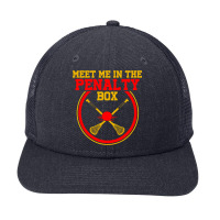 Meet Me In The Penalty Box Lacrosse Funny Present Gift Long Sleeve T S Snapback Trucker Cap | Artistshot