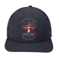 American Grown Dominican Roots Usa Republic Flag Heritage T Shirt Snapback Trucker Cap | Artistshot