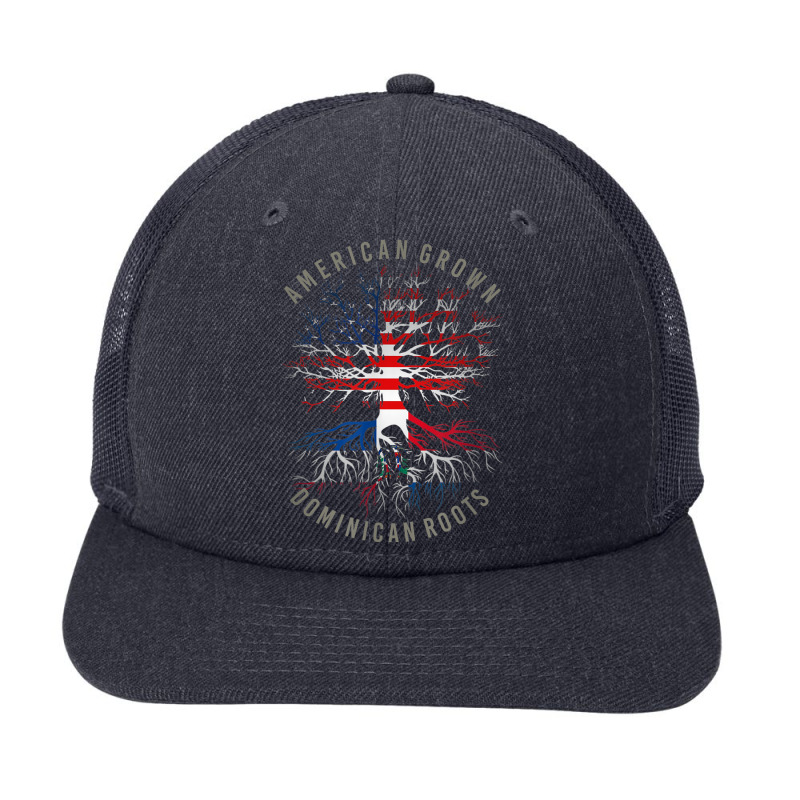 American Grown Dominican Roots Usa Republic Flag Heritage T Shirt Snapback Trucker Cap by cm-arts | Artistshot