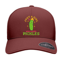 Womens Pickle Just A Girl Who Loves Pickles Vegan V Neck T Shirt Seamless Cap | Artistshot