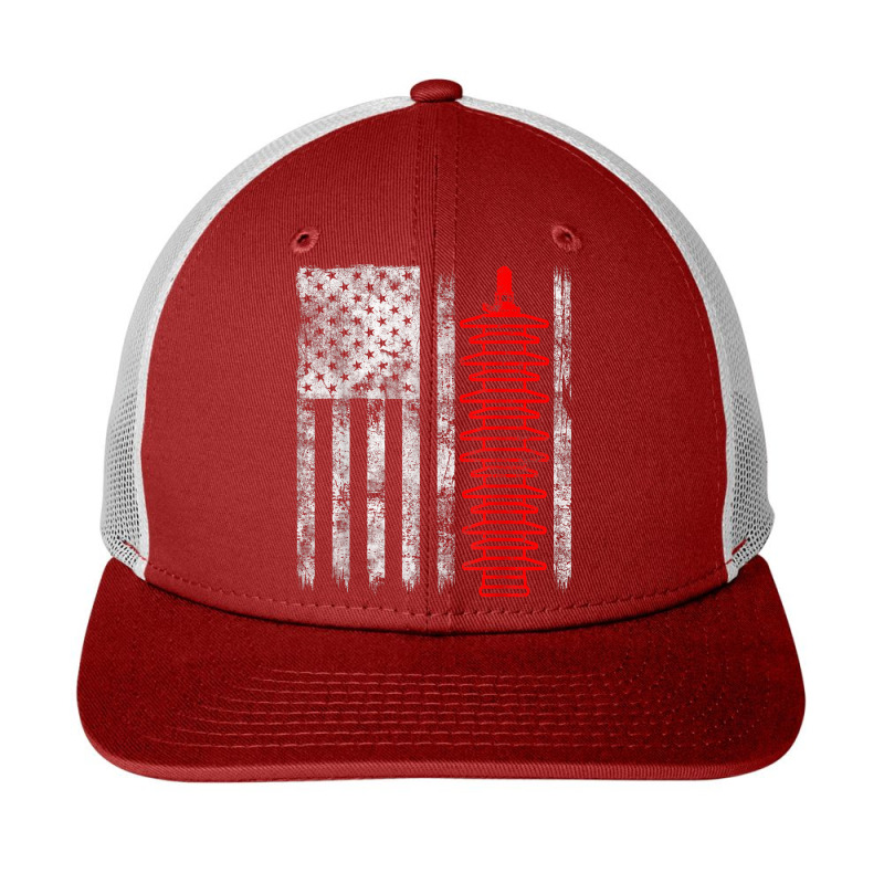 Silhouette Lightning Arrester American Flag Lineman T Shirt Snapback Trucker Cap by cm-arts | Artistshot