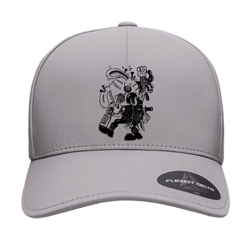 Rabid Rabbit Rampage Seamless Cap by liqualyfu | Artistshot