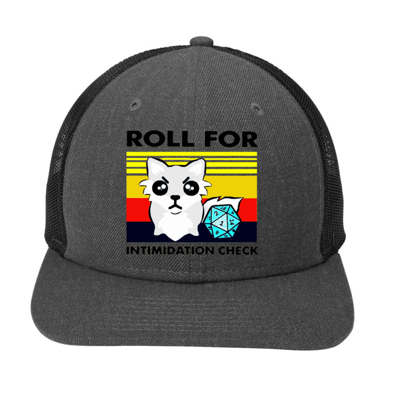 Roll For Intimidation Check Snapback Trucker Cap by cm-arts | Artistshot