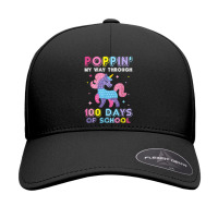 Poppin' My Way Through 100 Days Of School Unicorn Pop It Seamless Cap | Artistshot