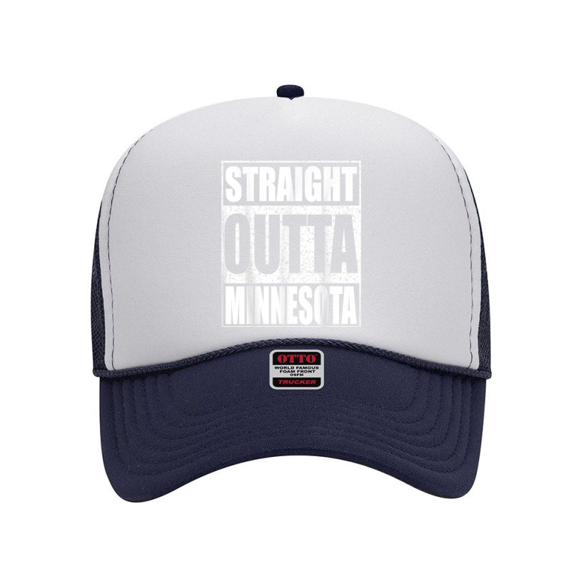 Straight Outta Minnesota Patriotic Minnesota State Foam Trucker Hat | Artistshot