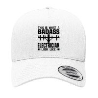 Funny Electrician This Is What Badass Electrician Look Like Yupoong Trucker Cap | Artistshot