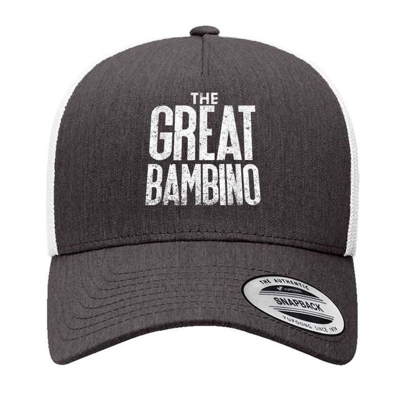 The Great Bambino Baseball Home Run Hitter Tee Shirt Yupoong Trucker Cap by adam.troare | Artistshot