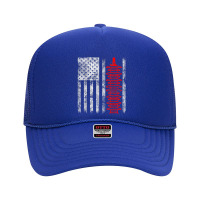 Silhouette Lightning Arrester American Flag Lineman T Shirt Foam Trucker Hat | Artistshot