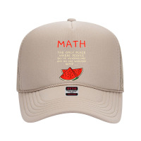 Math And Watermelons Mathematics Calculation Numbers T Shirt Foam Trucker Hat | Artistshot