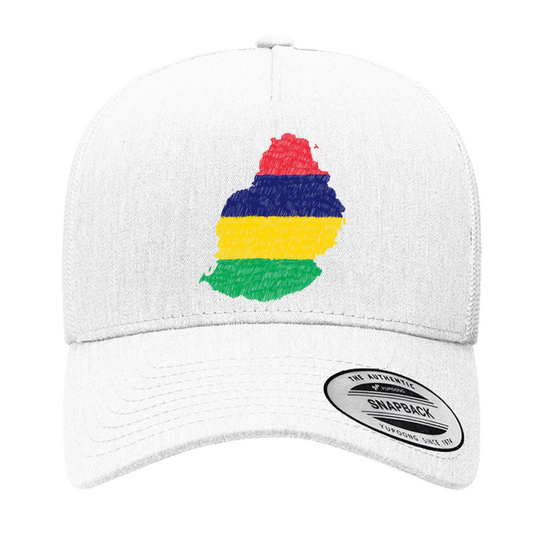 Mauritius Map Flag Drawing Line Art Yupoong Trucker Cap by Erwin Saputra Art | Artistshot