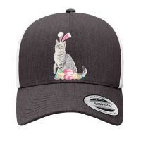 Easter Day T  Shirt Easter Cat American Shorthair With Bunny Ears & Eg Yupoong Trucker Cap | Artistshot