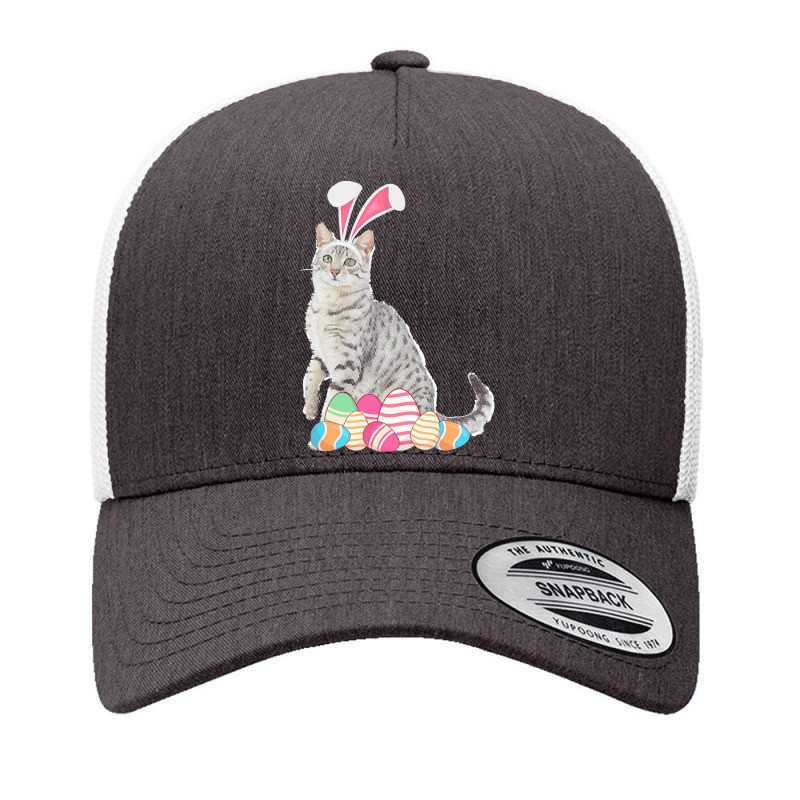 Easter Day T  Shirt Easter Cat American Shorthair With Bunny Ears & Eg Yupoong Trucker Cap by qrutherford990 | Artistshot