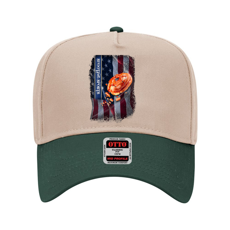 Patriotic Flag Clay Target Skeet Trap Sporting Clay Gift Ide Adjustable Baseball Cap | Artistshot