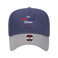 Congenital Heart Defect Warrior Blue And Red Ribbon Child Adjustable Baseball Cap | Artistshot