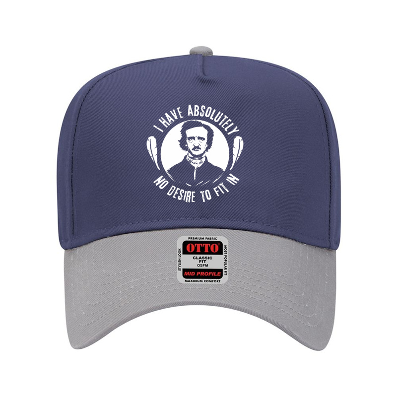 Edgar Allan Poe Quotes Adjustable Baseball Cap by cm-arts | Artistshot