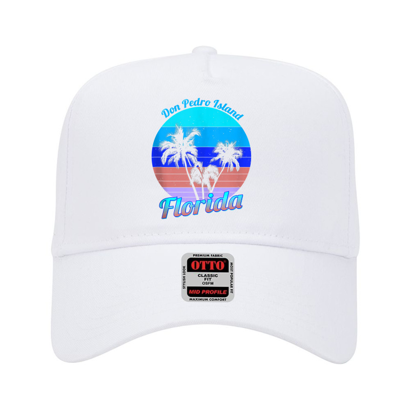 Don Pedro Island Florida Retro Tropical Palm Trees Vacation Tank Top Adjustable Baseball Cap by cm-arts | Artistshot