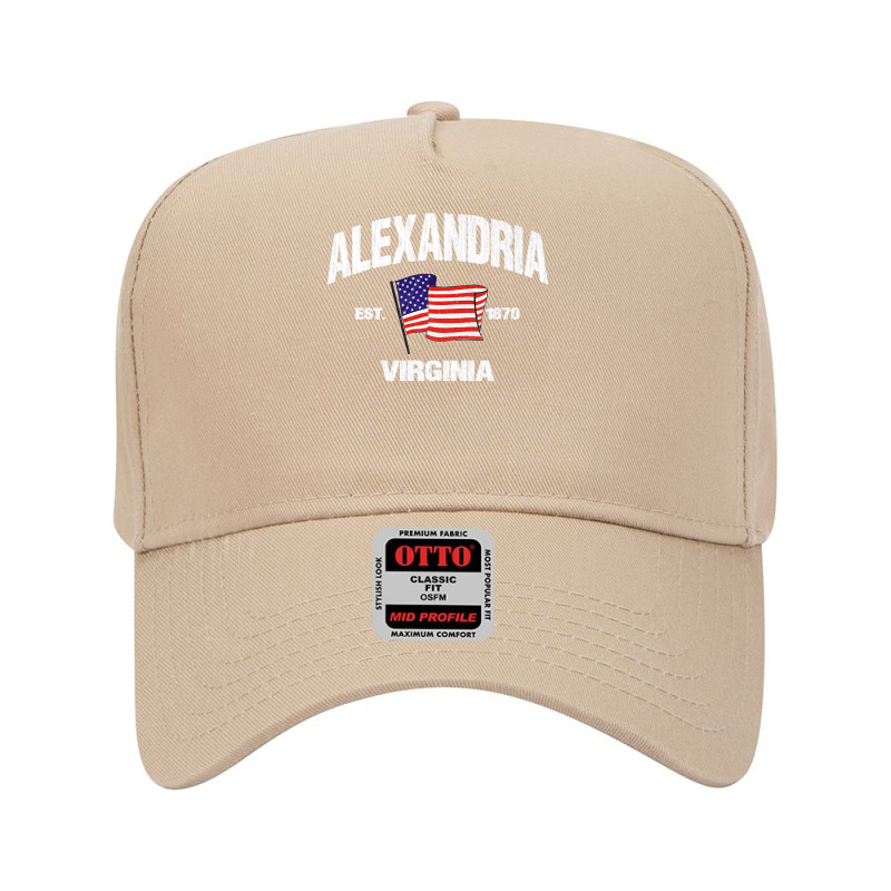 Alexandria Virginia Va Usa Stars & Stripes Vintage Style Premium Adjustable Baseball Cap by LUISRTORRES | Artistshot