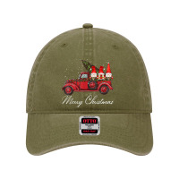 Three Gnomes In Red Truck With Merry Christmas Tree Dyed Cap | Artistshot