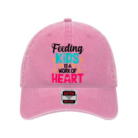 Feeding Kids Cute Lunch Ladies Back To School Novelty Dyed Cap | Artistshot