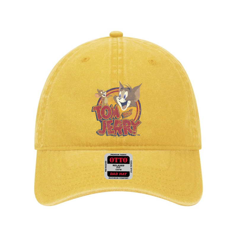 Tom And Jerry Water Damaged Colors Dyed Cap | Artistshot