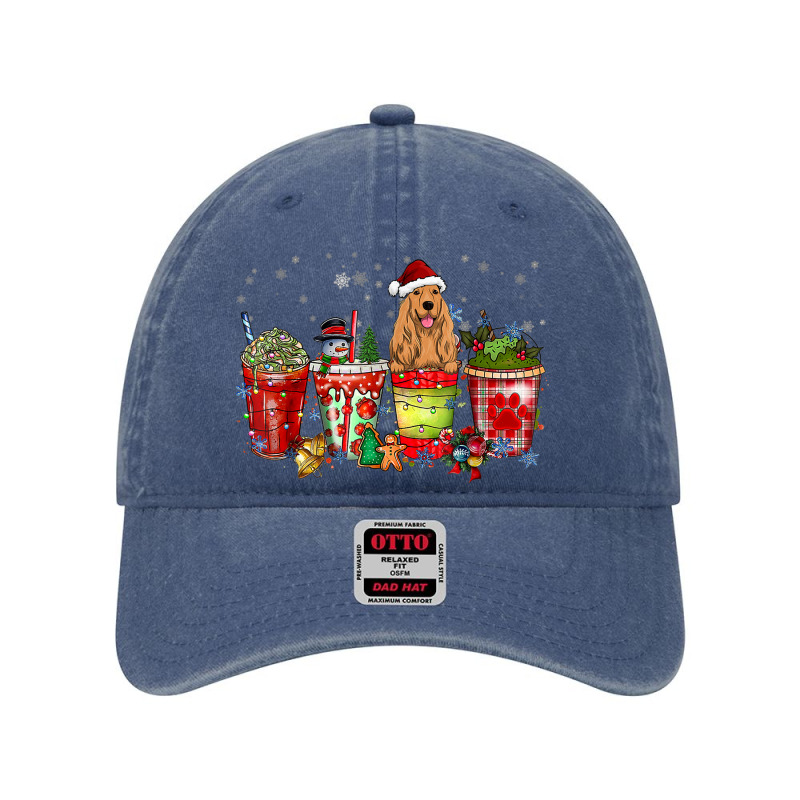 English Cocker Spaniel Iced Latte Snowmen Sweets Snow Dyed Cap by Orchid | Artistshot