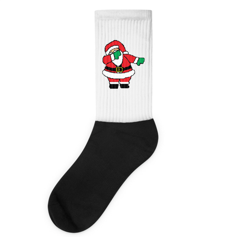 Dab Santa Dabbing Ugly Christmas Sweater Socks | Artistshot