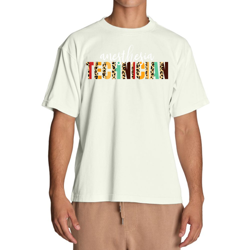 Anesthesia Technician Cheetah Print Anesthesia Technologist T Shirt Urban Heavy T-shirt | Artistshot