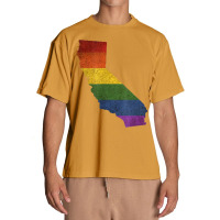 California Map Silhouette Lgbt Pride Flag Tshirt Men Women Urban Heavy T-shirt | Artistshot