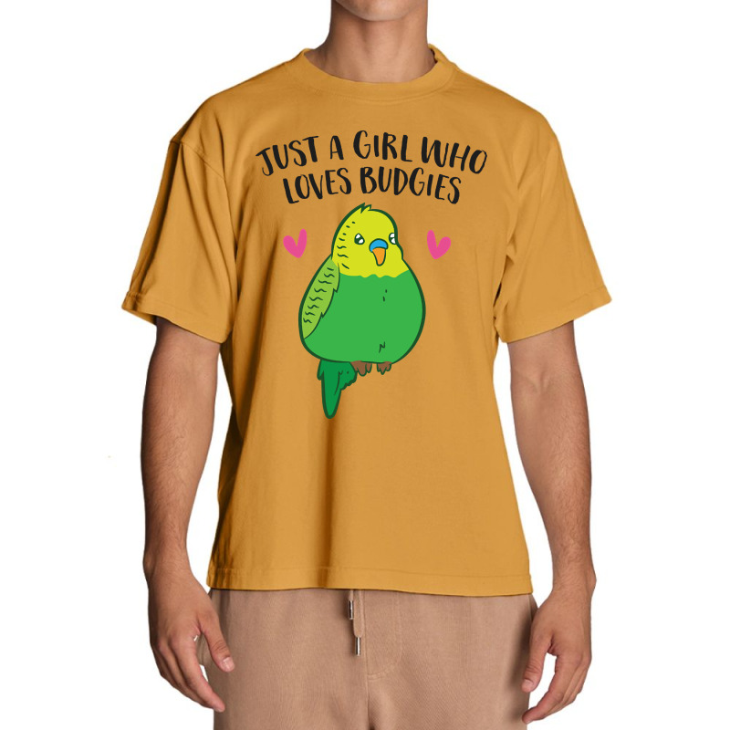 Just A Girl Who Loves Budgies Cute Budgie Bird Urban Heavy T-shirt | Artistshot