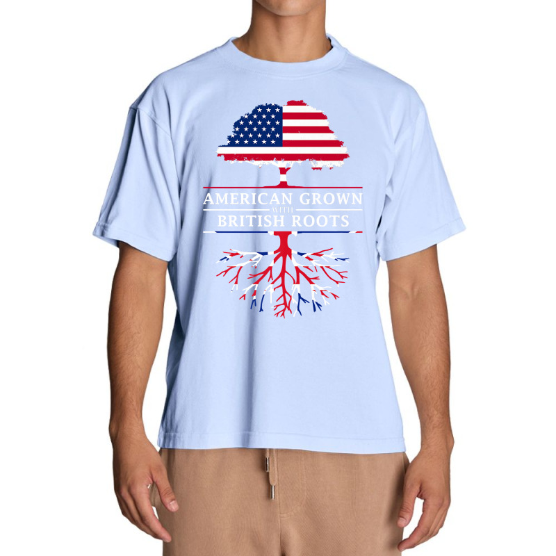 American Grown British Roots  Britain Union Jack Urban Heavy T-shirt | Artistshot