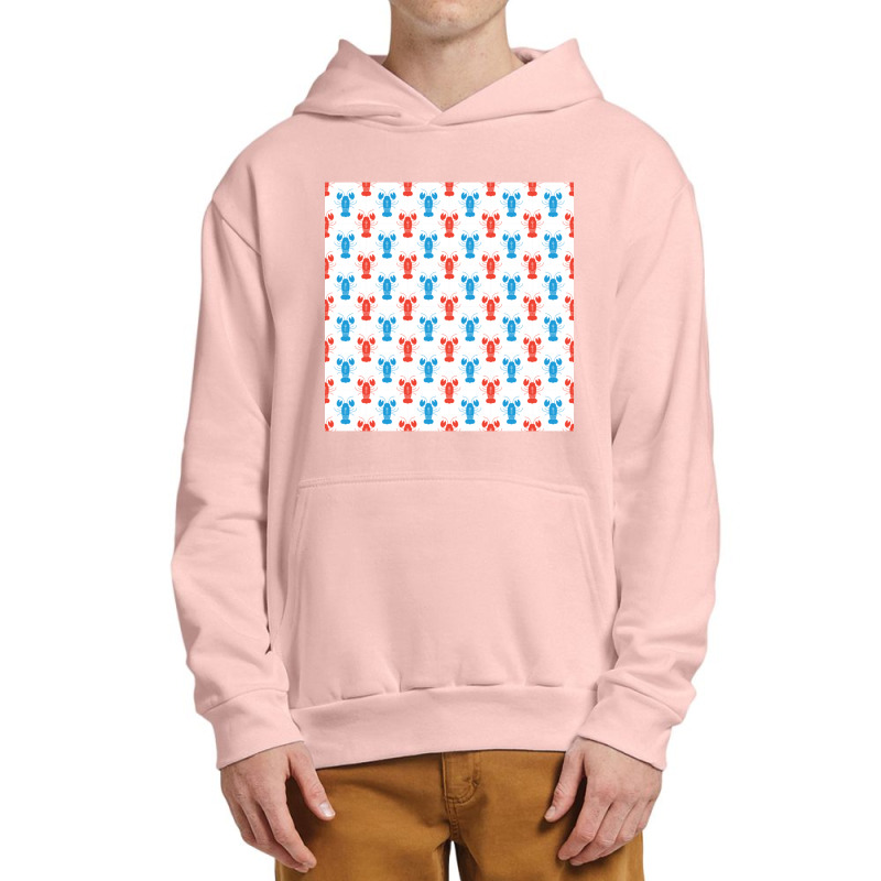 Crustaceancore Lobster Pattern Urban Pullover Hoodie | Artistshot