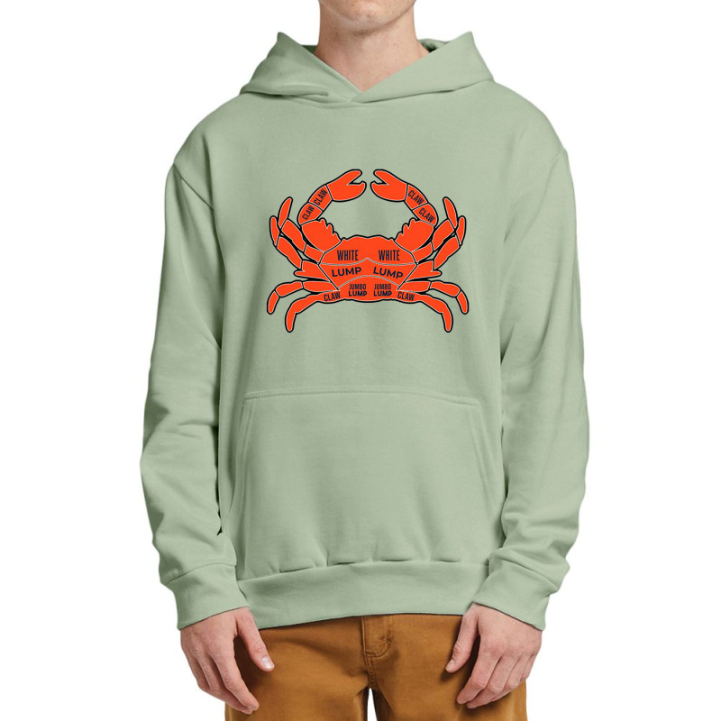 Crab Butcher Diagram Crustaceancore Crab Meat Humor Funny D Pun Great  Urban Pullover Hoodie | Artistshot