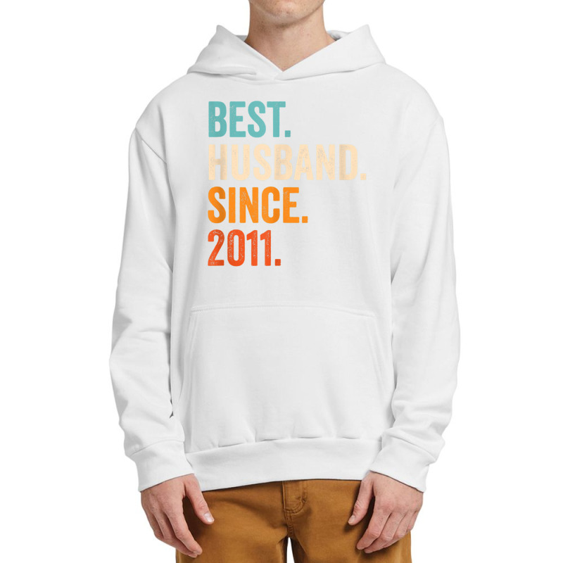 Mens Best Husband Since 2011 11th Wedding Anniversary 11 Years Urban Pullover Hoodie | Artistshot