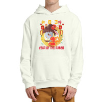 Happy Lunar New Year 2023 Cute Chinese Rabbit Decorations Urban Pullover Hoodie | Artistshot