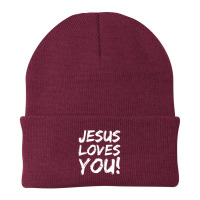 Christian Evangelism Gift Jesus Loves You!-8yymf Beanie | Artistshot