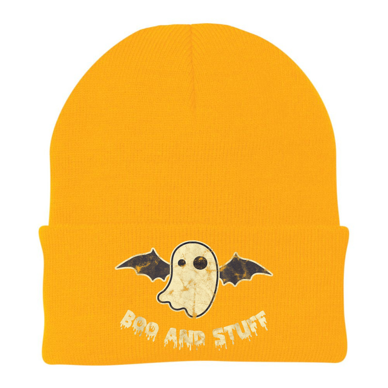 Boo And Stuff Ghost Vampire Bat Wings Halloween Beanie by Sombre | Artistshot