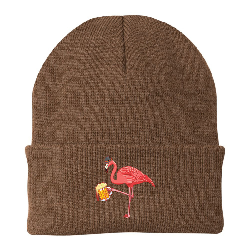 Beer Drinking Flamingo Drinker Wading Bird Oktoberfest Gift Sweatshirt Beanie by cm-arts | Artistshot