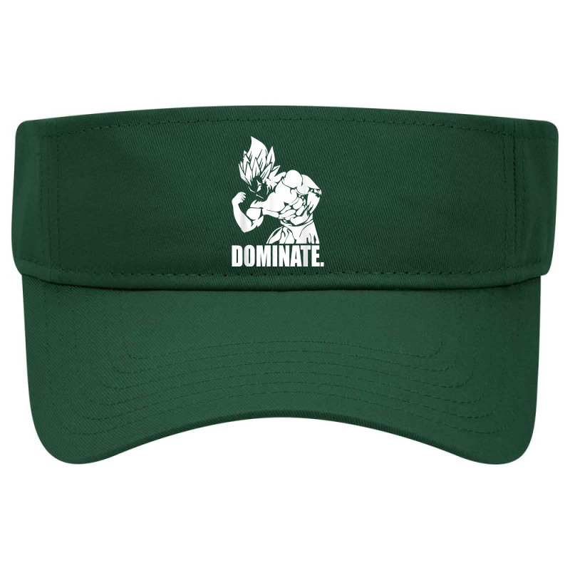 Dominate   Anime Gym And Workout Motivational T Shirt Visor hat by cm-arts | Artistshot