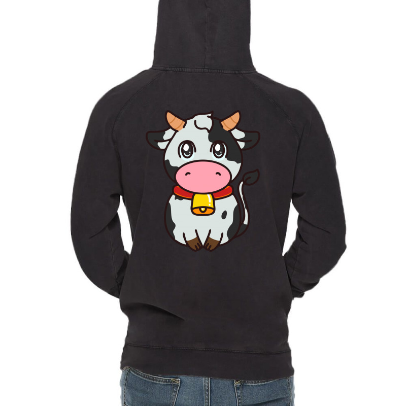 Cute Cow Chibi Vintage Hoodie | Artistshot