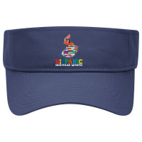 Dancing Latino Latinx Countries Flag Hispanic Heritage Month T Shirt Visor Hat | Artistshot