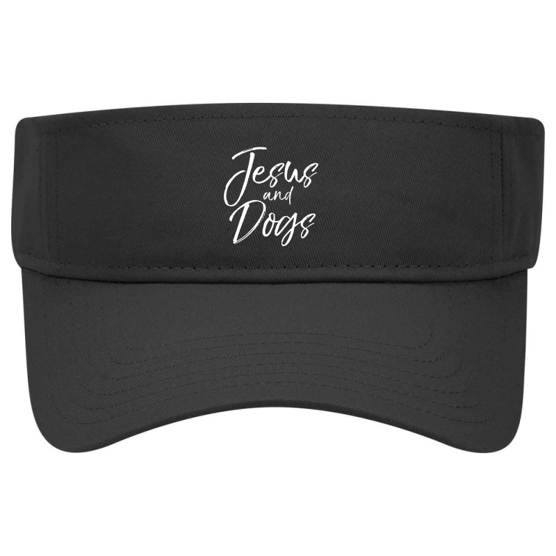 Funny Christian Gift Cute Jesus And Dogs Visor hat by thangdinhsinhelf | Artistshot