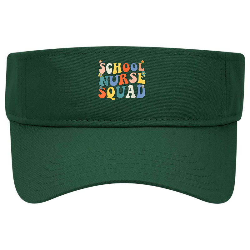 Groovy School Nurse Squad Coping Skills Back To School T Shirt Visor Hat | Artistshot