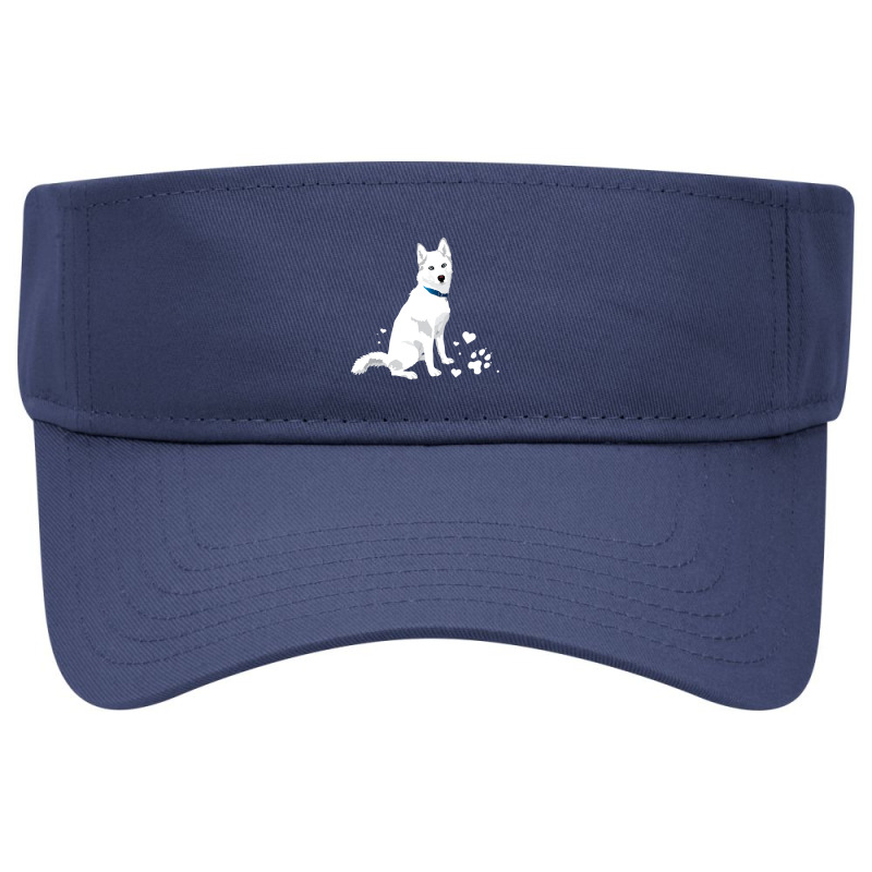 Cute White Siberian Husky Sweet White Snow Dog Visor Hat | Artistshot