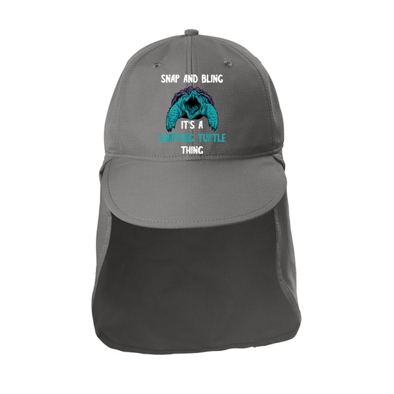 Snapping Turtle Snap And Bling Sea Animal Reptile Lover T Shirt Sun Shade Cap | Artistshot