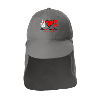 Peace Love Cure Hemophilia Awareness T Shirt Sun Shade Cap | Artistshot