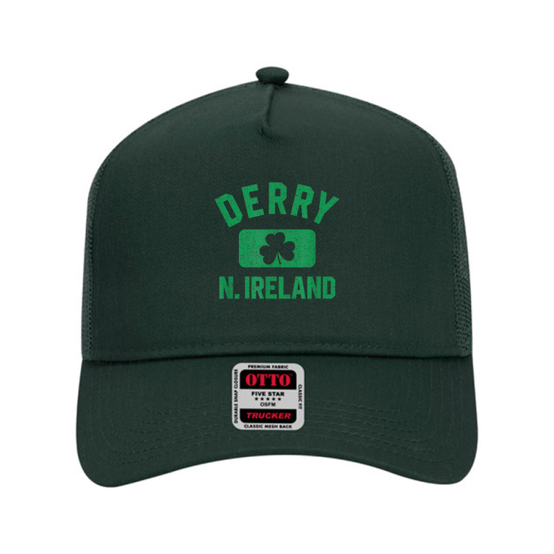 Derry N. Ireland Gym Style Distressed Green Print T Shirt Mesh Back Trucker Hat | Artistshot