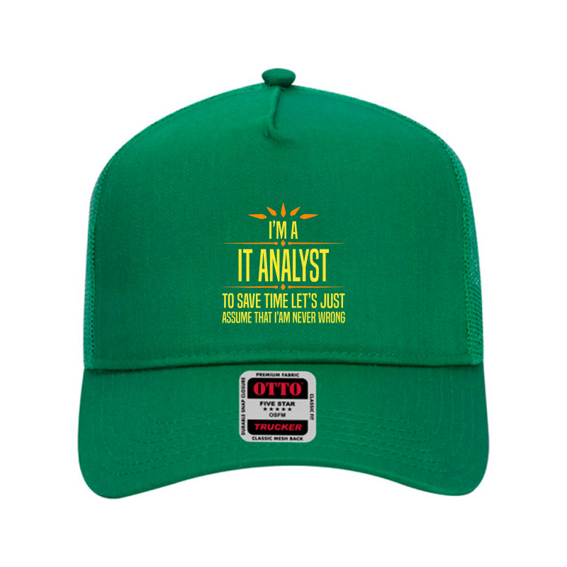 Im A It Analyt Premium T Shirt Mesh Back Trucker Hat by cm-arts | Artistshot