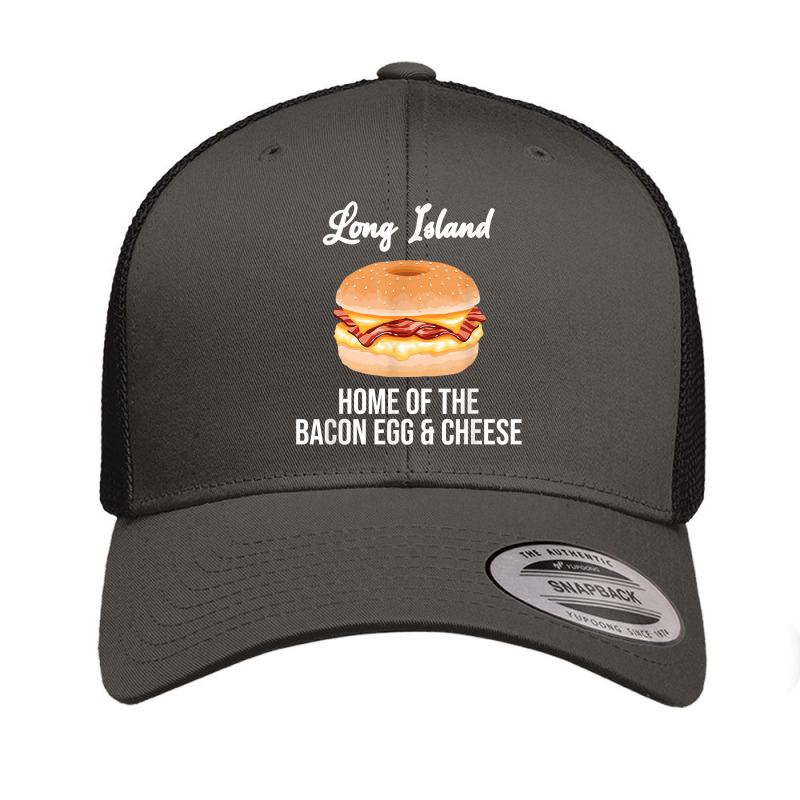 Long Island New York Bacon Egg And Cheese T Shirt Retro Trucker Cap by kasaqcsegurc | Artistshot